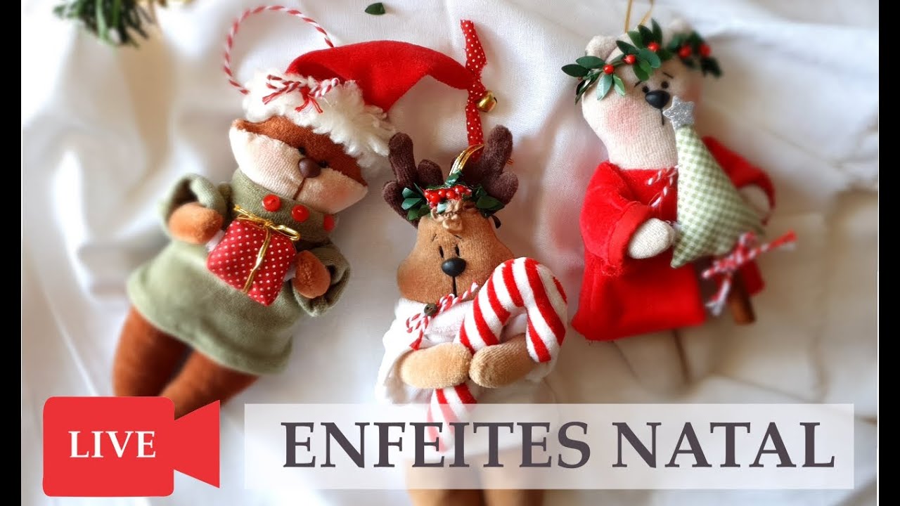 Enfeites Natal - Mini Raposa Urso e Rena