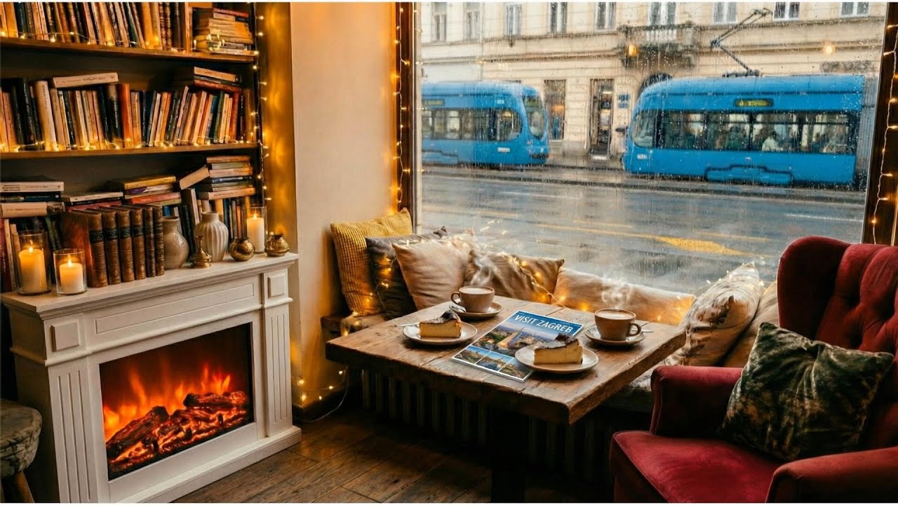 ☕ Cozy Coffee Shop Zagreb | Relax, Work & Study Ambience