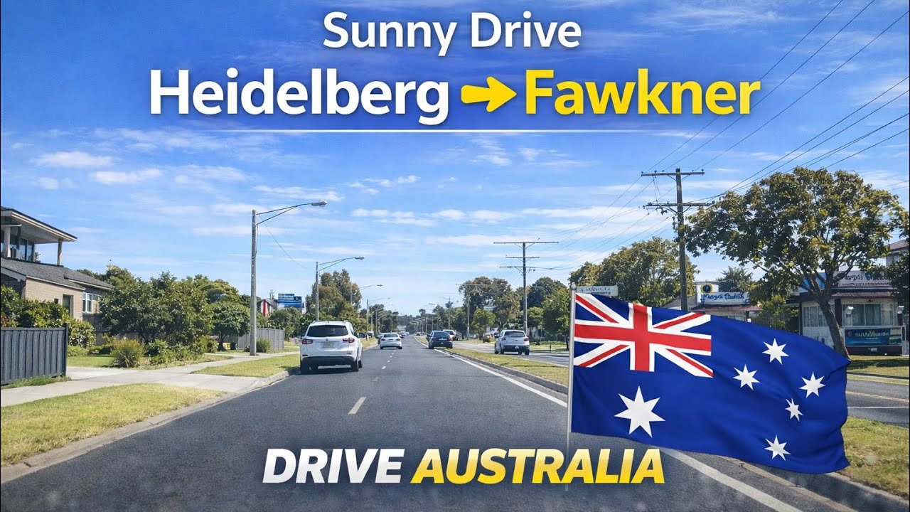 POV Drive Heidelberg to Fawkner Melbourne | Sunny Day Driving Australia 4K