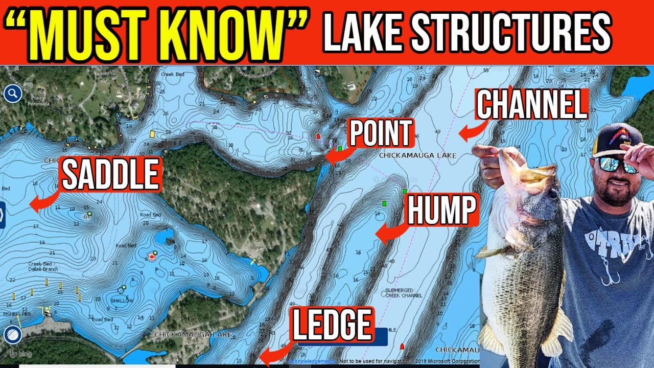 😰 You will FAIL Bass Fishing if you don't KNOW These Key Lake Structures!!! 😰