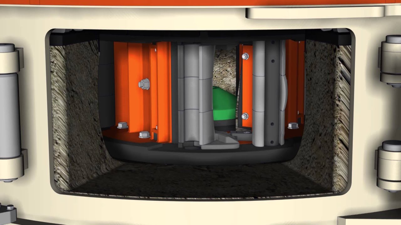 VSI Crusher Animation - Metso's Barmac VSI Orange Rotor