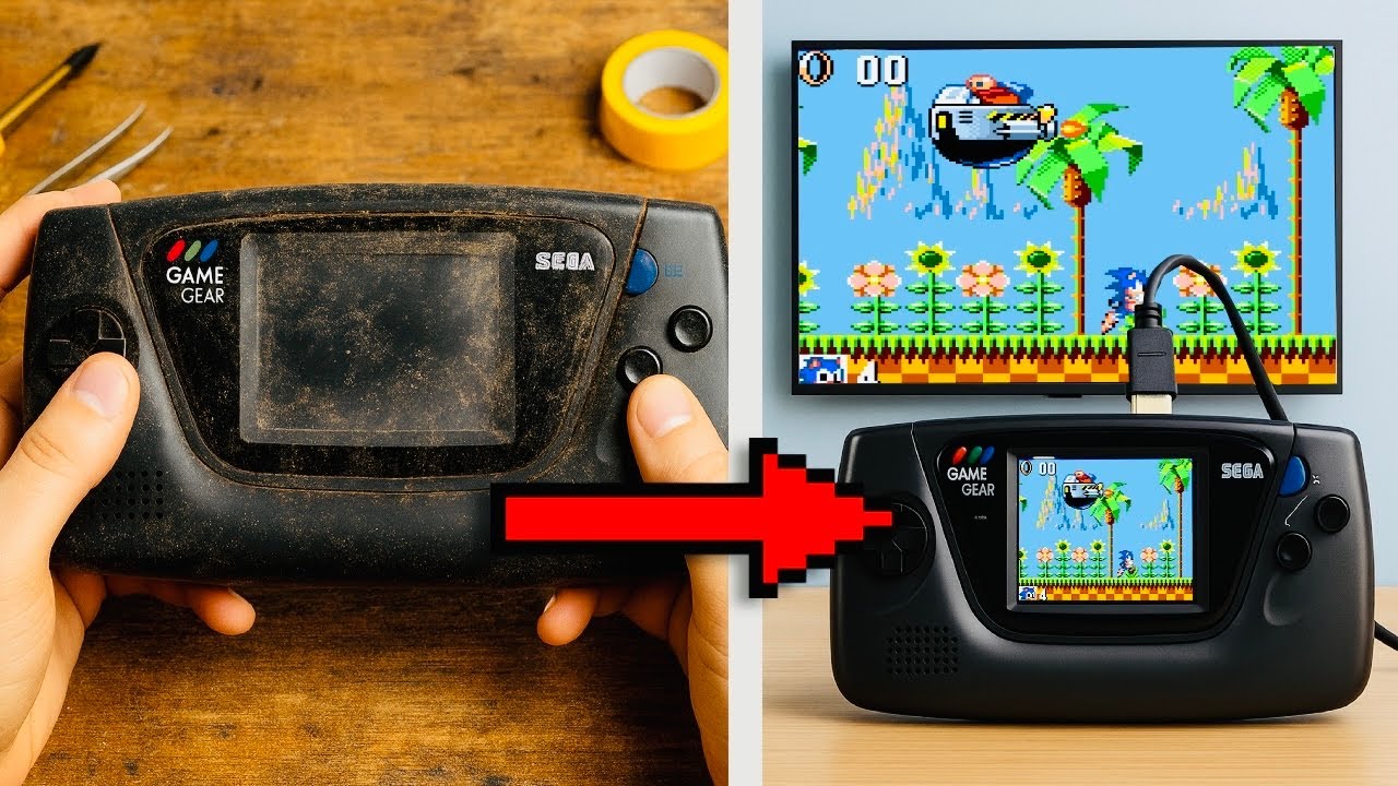 Compré una GAME GEAR junk y la transformé en esta MARAVILLA