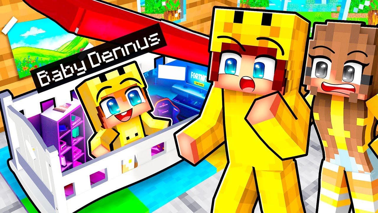 Ik Vond Baby Dennus Zijn GEHEIME HUIS In Minecraft!
