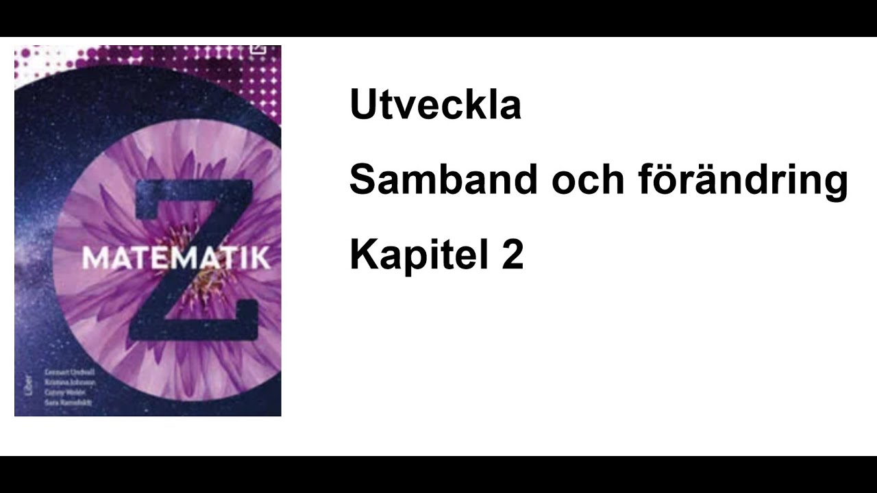 utveckla samband z boken
