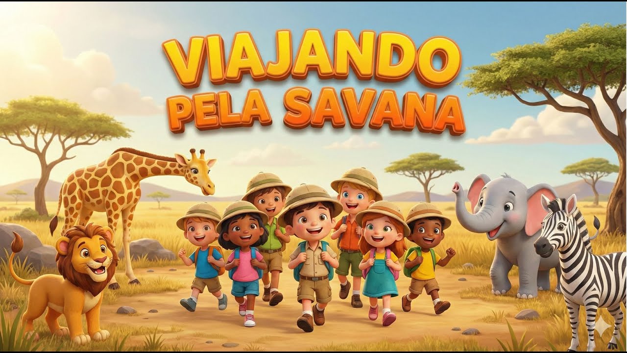 Viajando Pela Savana 🦁 Música Infantil sobre Animais | Nosso Mundo Kids