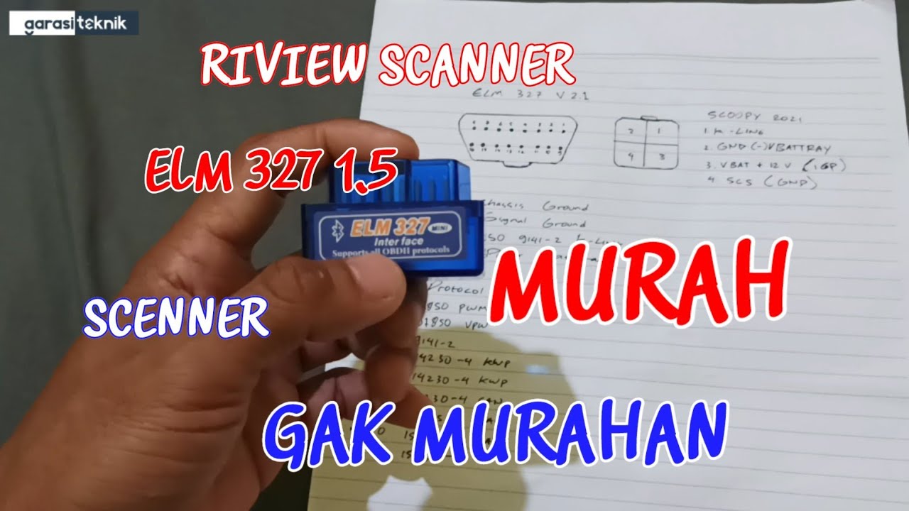 RIVIEW SCANNER ELM 327 V 2.1 || SKEMA SOCKET SCANNER KE DLC HONDA SCOOPY||SCANNER MOBIL SEPEDA MOTOR