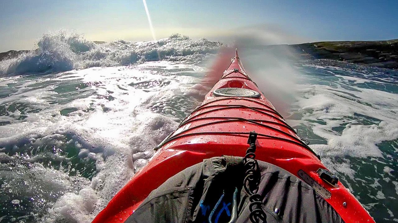 Kayaker gets a lesson from the ocean
