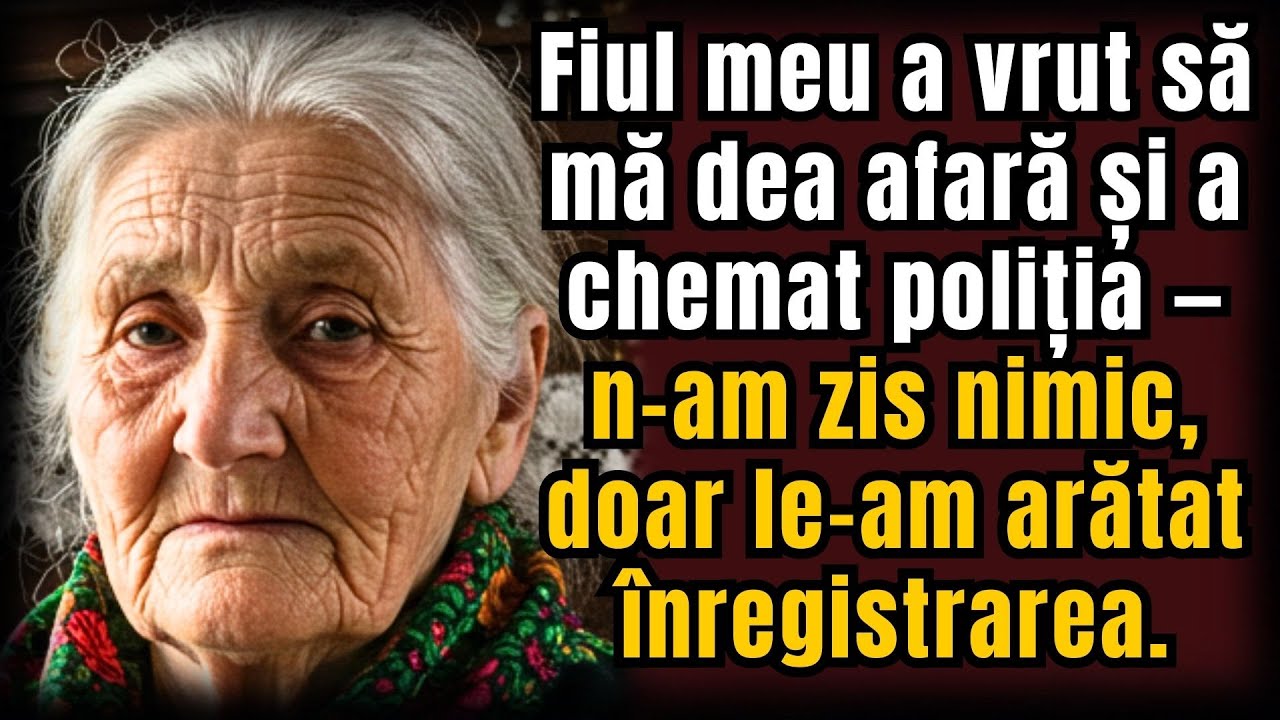 Fiul meu a vrut să mă dea afară și a chemat poliția— n-am zis nimic, doar le-am arătat înregistrarea