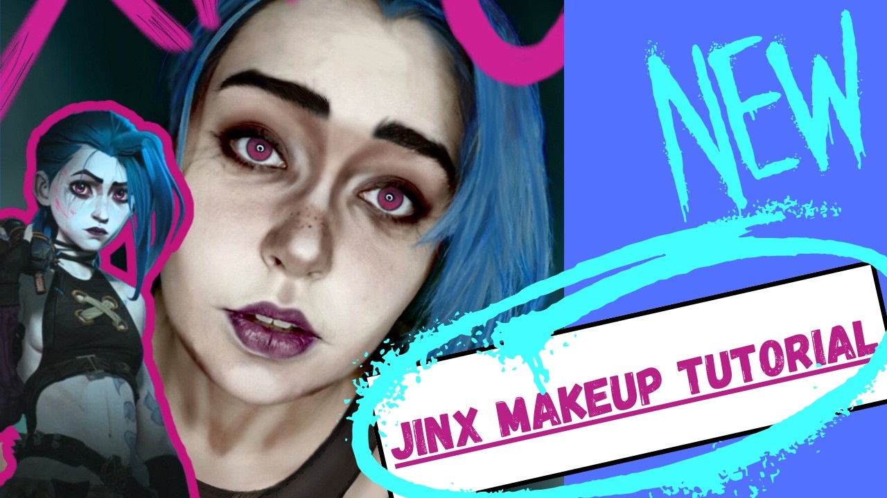 Transform Into Jinx from Arcane – Step by Step Makeup Tutorial!