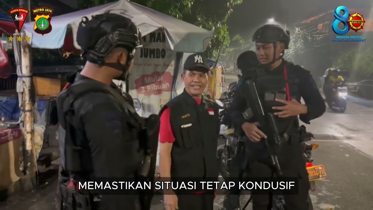 Patroli Humanis Brimob Dukung Keamanan Jakarta dan Sekitarnya