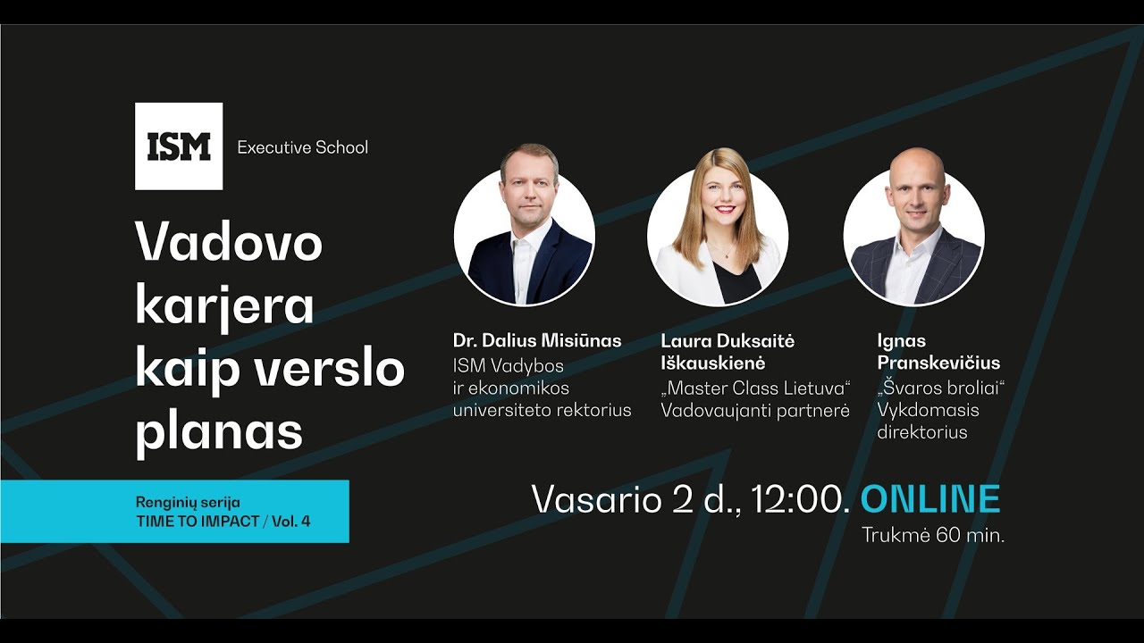 Vadovo karjera kaip verslo planas
