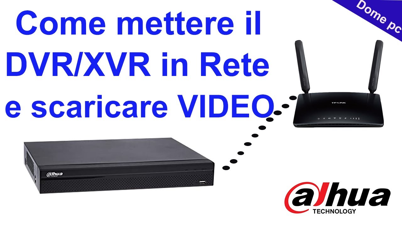 Come Mettere in Rete un DVR/ XVR , e SCARICARE  video registrazioni Telecamere