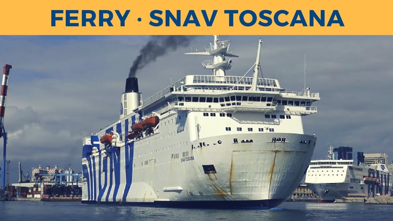 Arrival of ferry SNAV TOSCANA in Genova (SNAV / GNV)