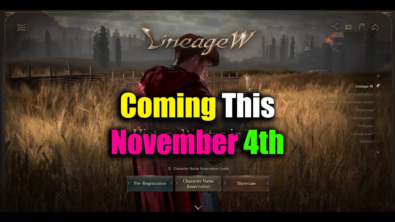Lineage W Server Reserve & Release Date