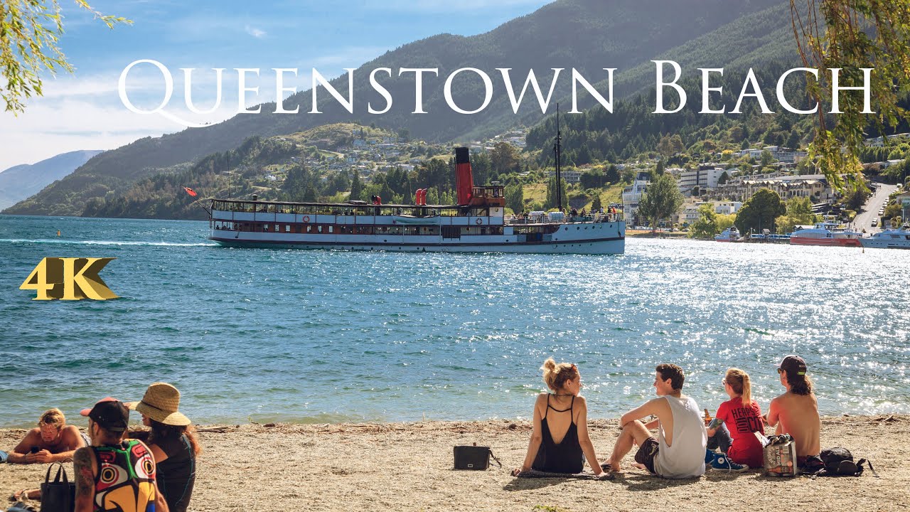 Queenstown Beach Walking 4K February 2021 | New Zealand Walking Tour 4K | Queenstown Summer Walk 4K