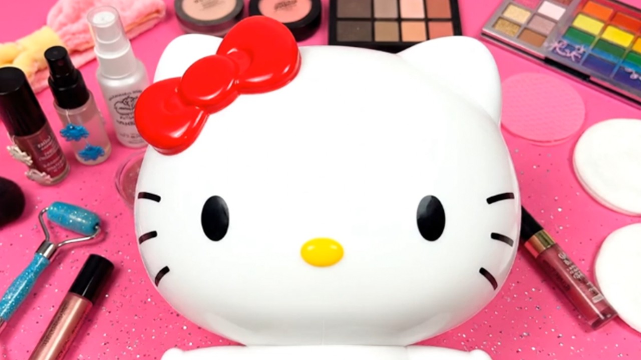 🎀 Hello Kitty Soft Glam ASMR 🎀Relaxing Skincare & Makeup • Kawaii Doll Glow