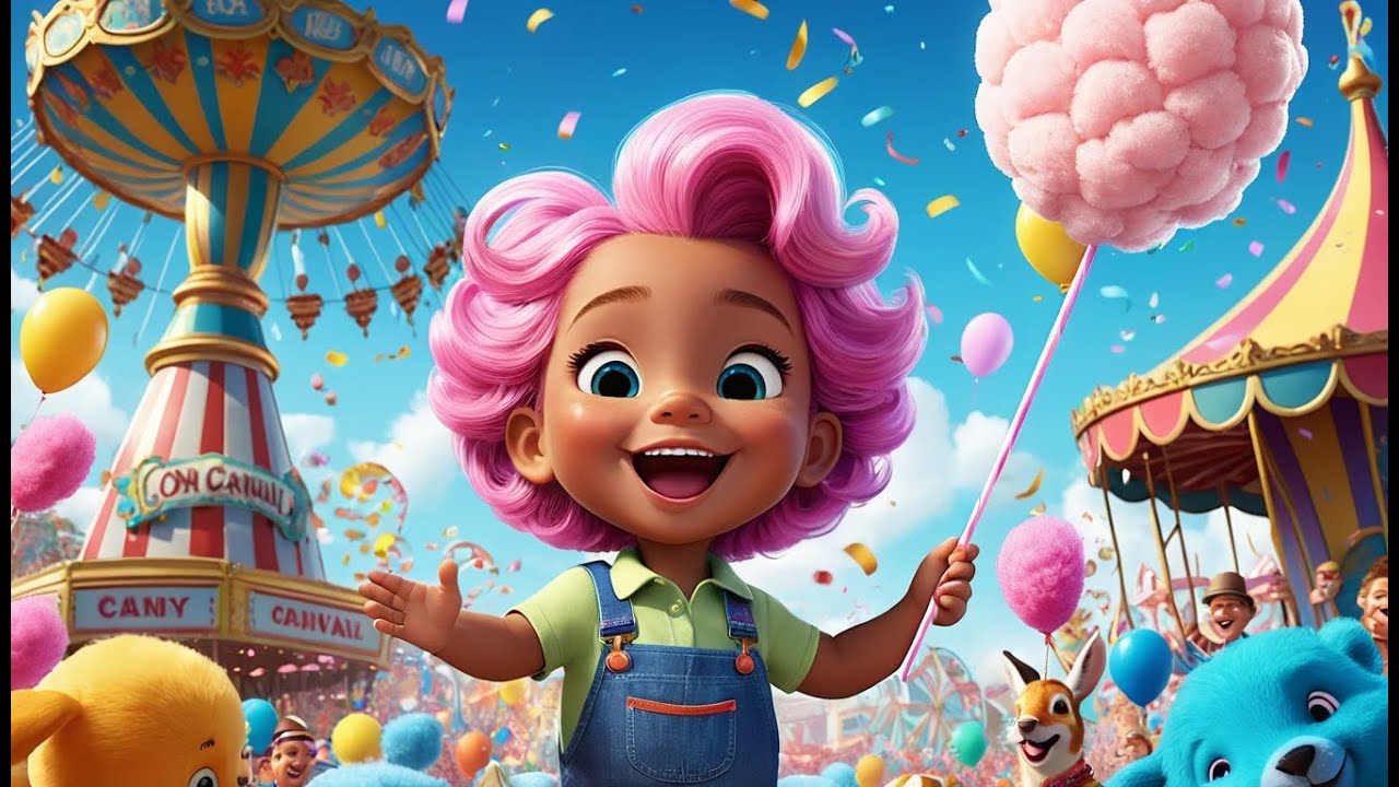 Cotton Candy, Sweet and Light Delight | Fun Sweet Treat Song for Kids | Toddler Rhyme  Colorful Fun