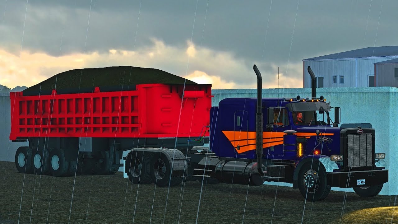 DESCANSANDO MIENTRAS PASA LA LLUVIA CON LA PETRA 359 AMERICAN TRUCK SIMULATOR JUGANDO DESDE GFORNOW 