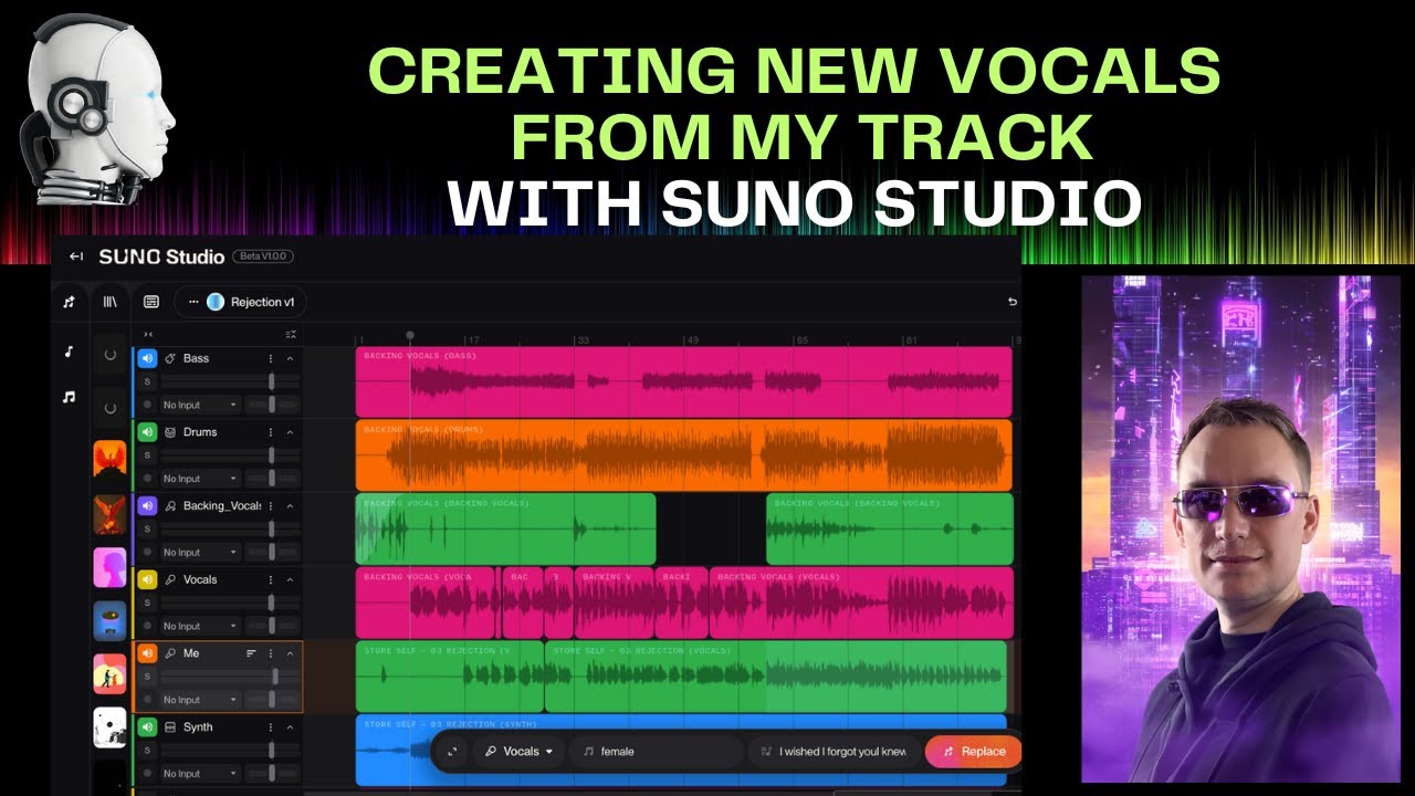 Создание нового вокала &mdash; Suno Studio