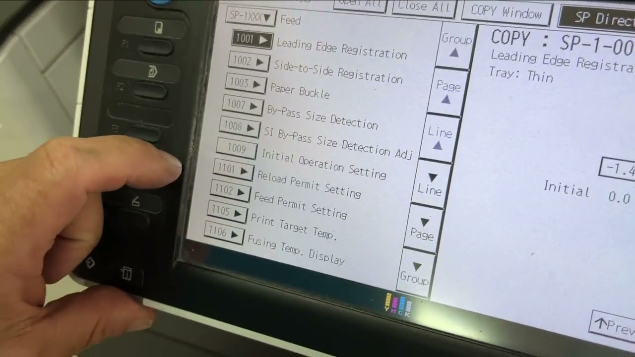 Jak zmienić temperaturę Fusing Unit RICOH MPC 3003 3503 4503 5503