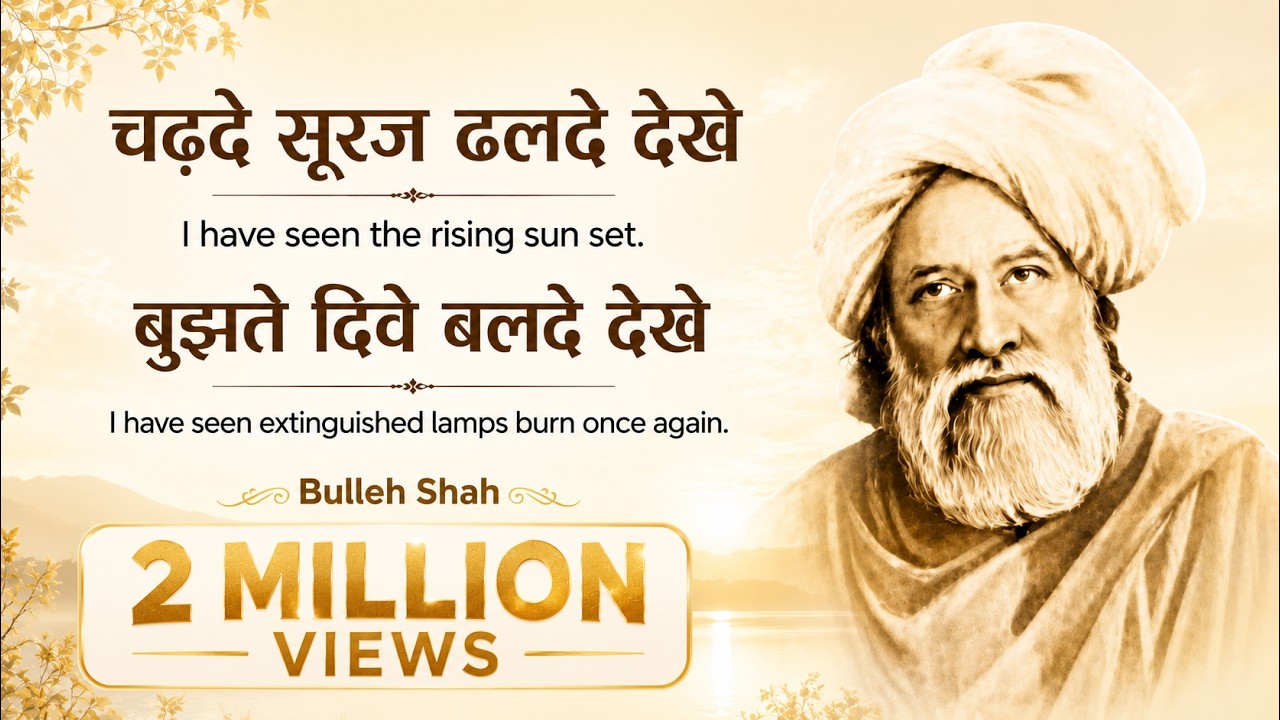 Chadhde Suraj Dhalde Dekhe | Bulleh Shah Sufi Poetry with English Meaning