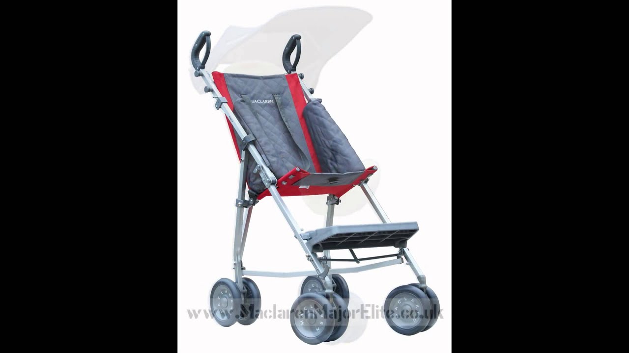 Maclaren Major Elite Charcoal/Red