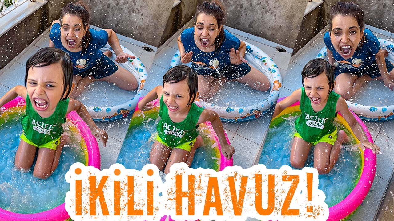 BALKONDA İKİLİ HAVUZ ( HAVUZ PATLADI KAVGA ÇIKTI )