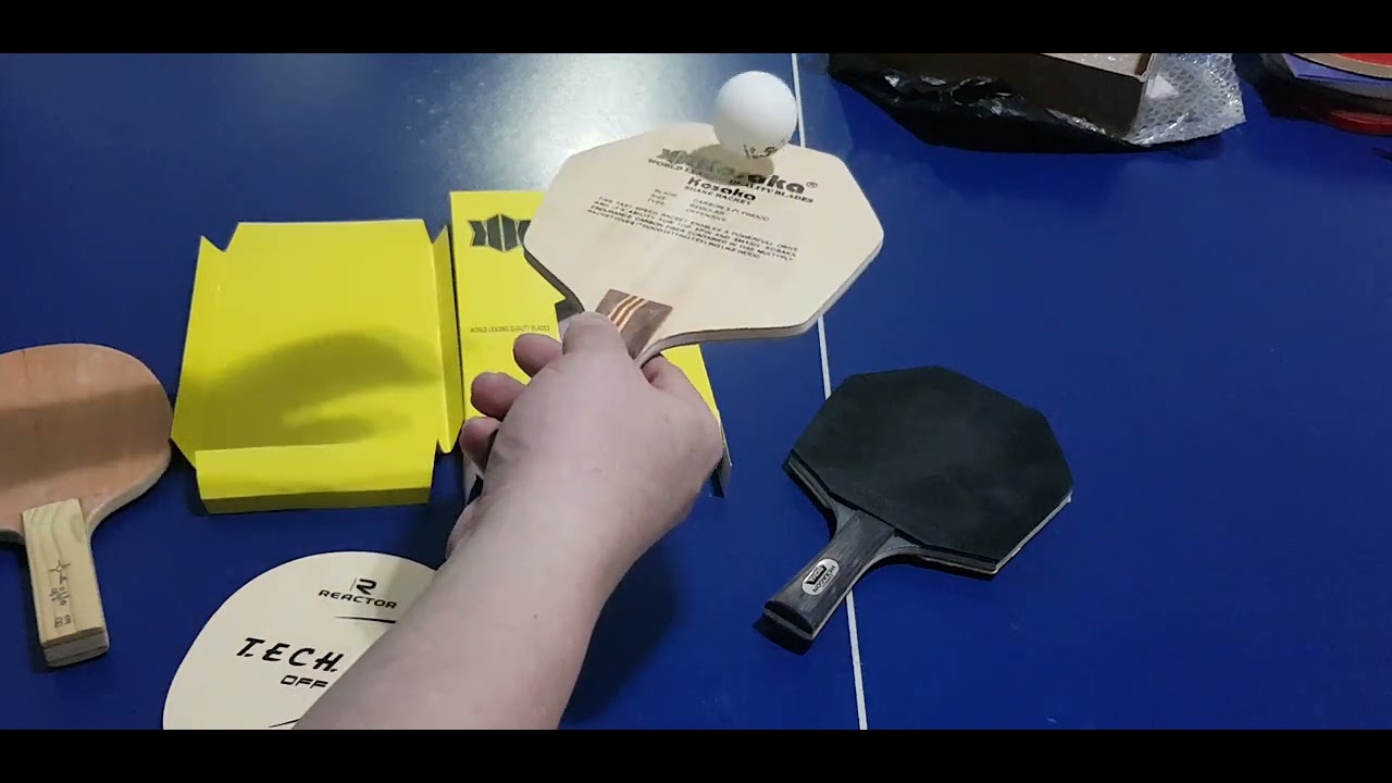 review bat tenis meja Kosaka cybershape Carbon Sardius & Reaktor CK-2