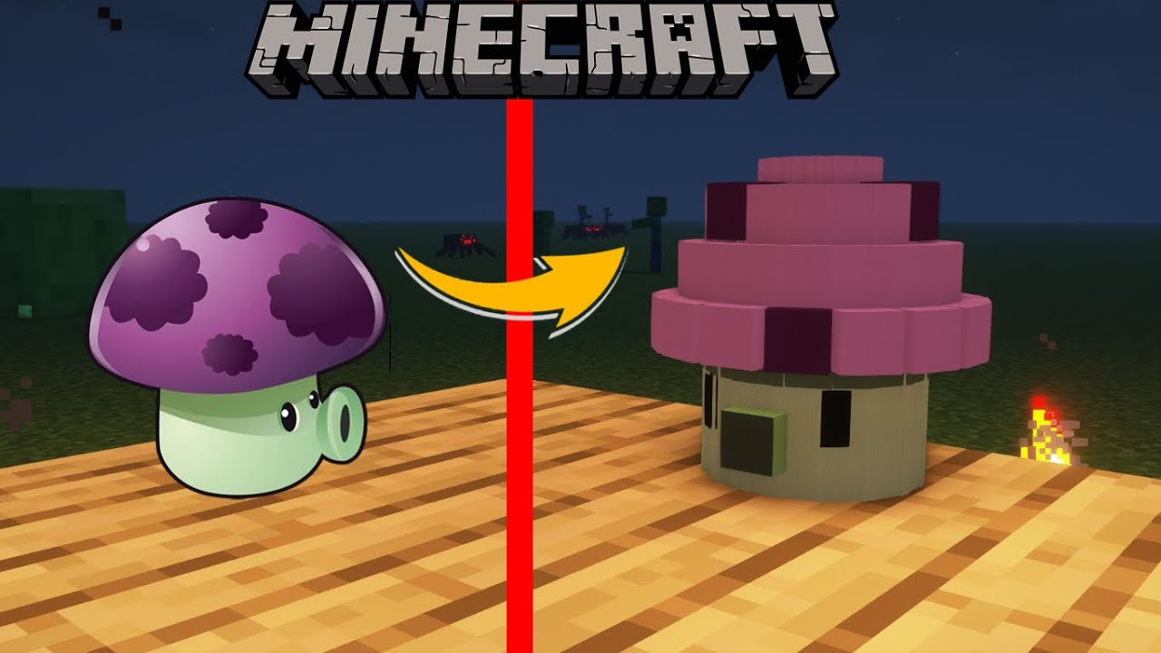 I remade Plants VS Zombies into minecraft (night level)