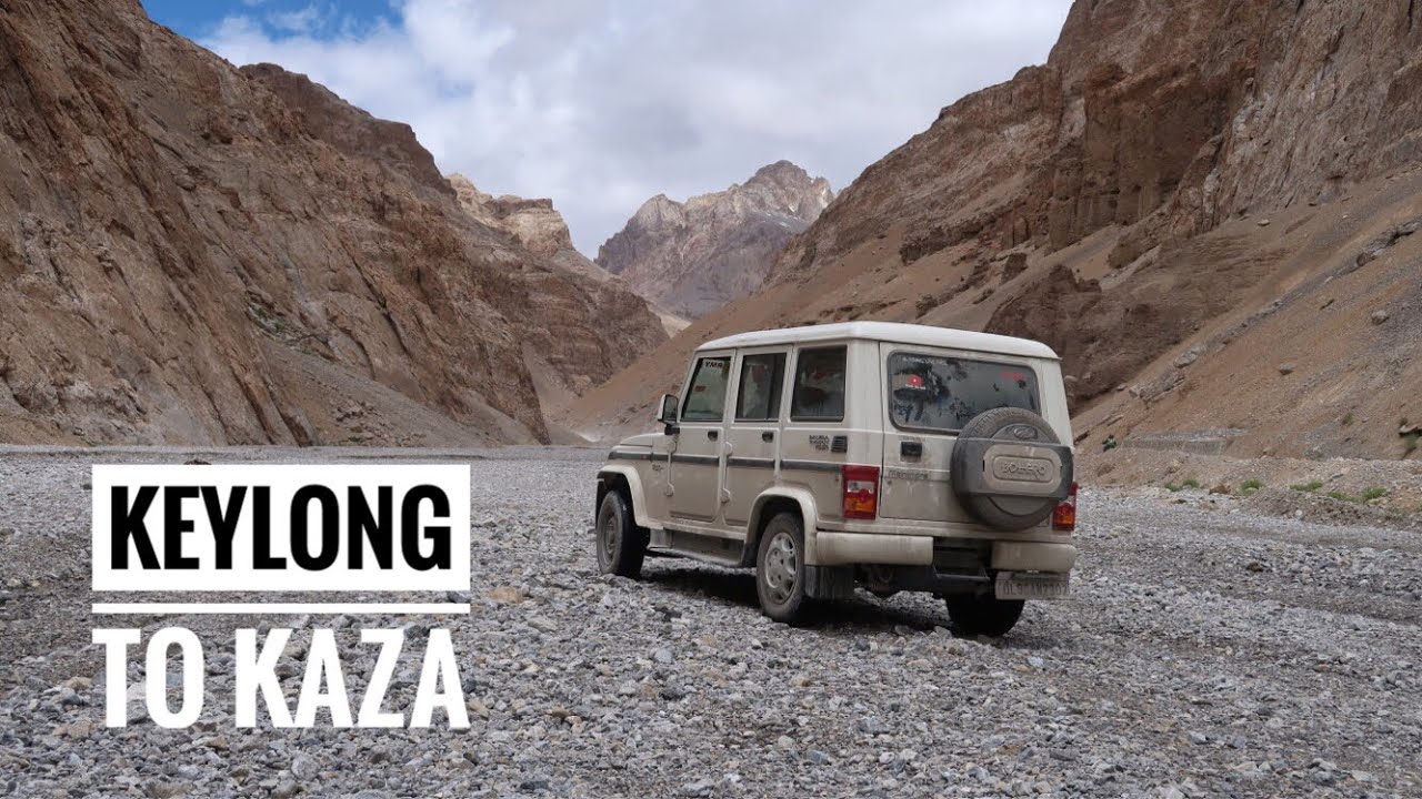 Keylong to Kaza | Water Crossings | Landslide in Spiti Valley | Drone Shots | Mahindra Bolero