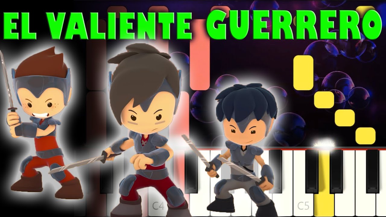 Pequeños Héroes - El Valiente Guerrero | Piano Cover | Tutorial | Karaoke