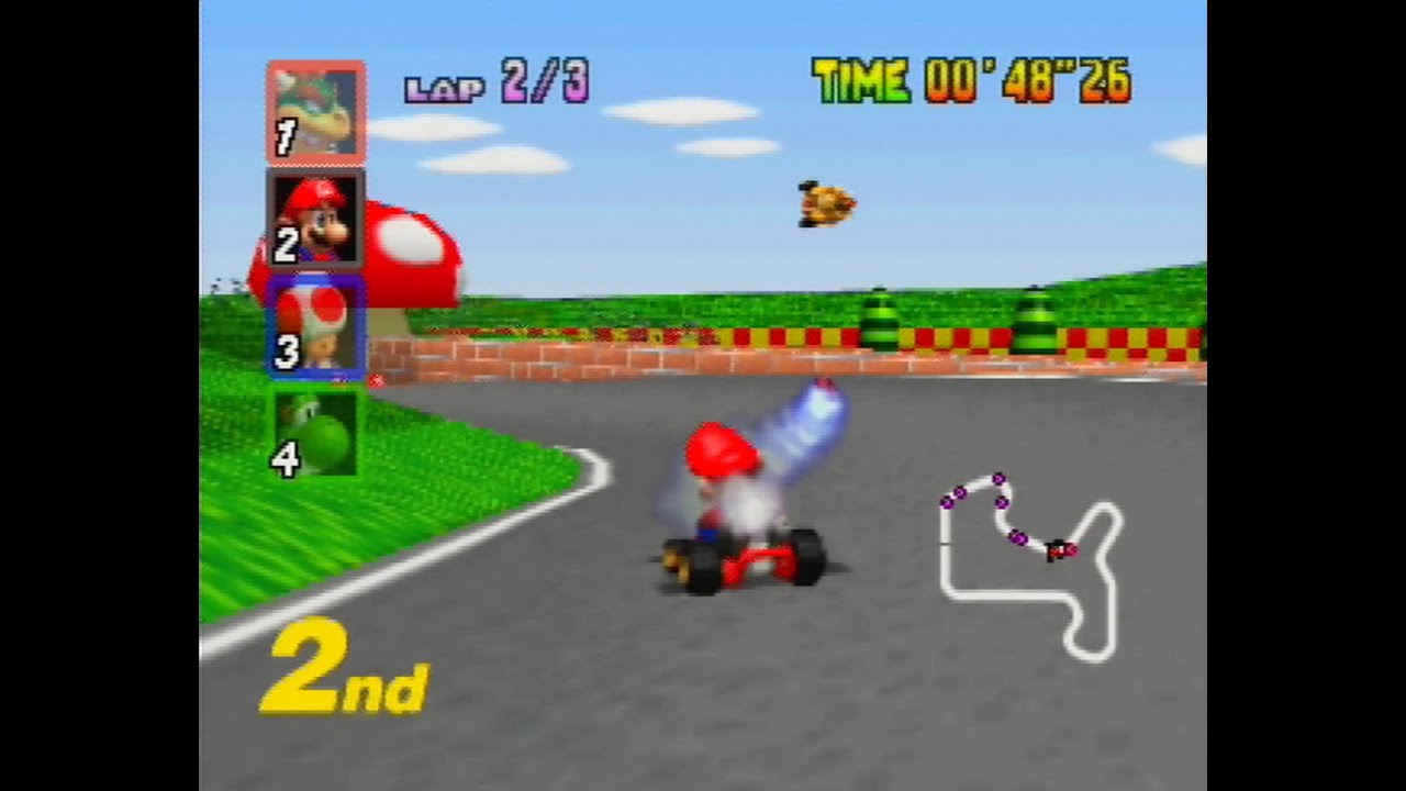 Mario Kart 64 - Mario Raceway [N64]