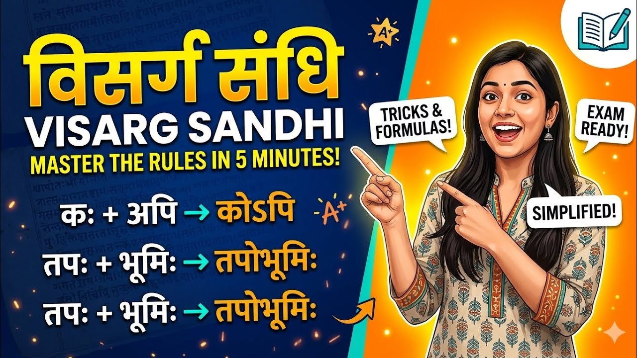  विसर्ग संधि | हिंदी व्याकरण | शानदार ट्रिक के साथ है | अब नहीं भूलोगे | By Devid Sir #vyakarana 