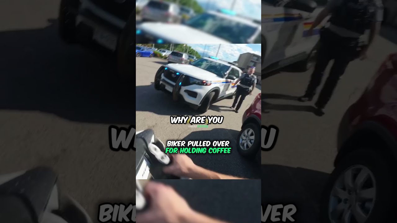 Biker Pulled Over for Holding Coffee