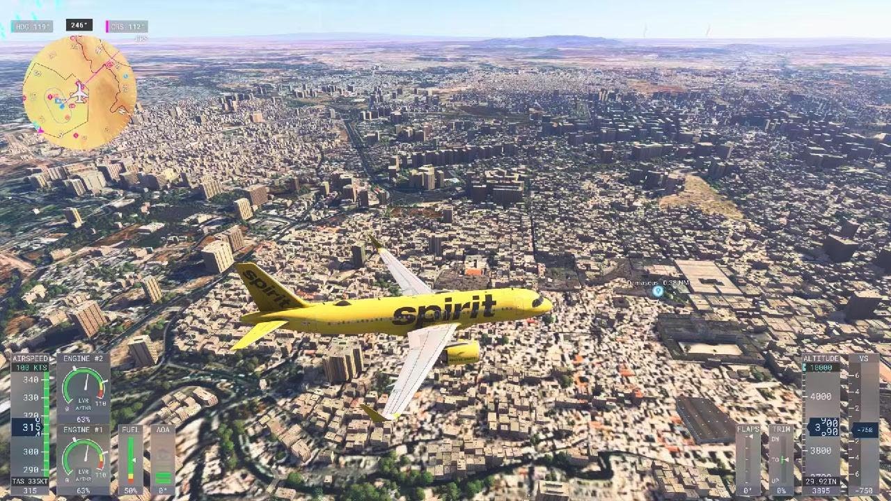 MSFS 2024: Beirut to Damascus