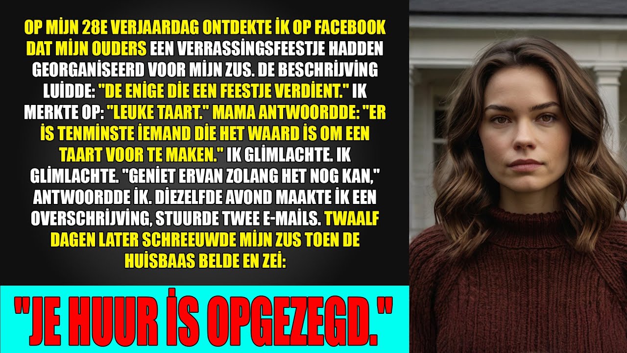 Op mijn 28e verjaardag zag ik op Facebook dat mijn familie een verrassingsfeest gaf. voor mijn zus.