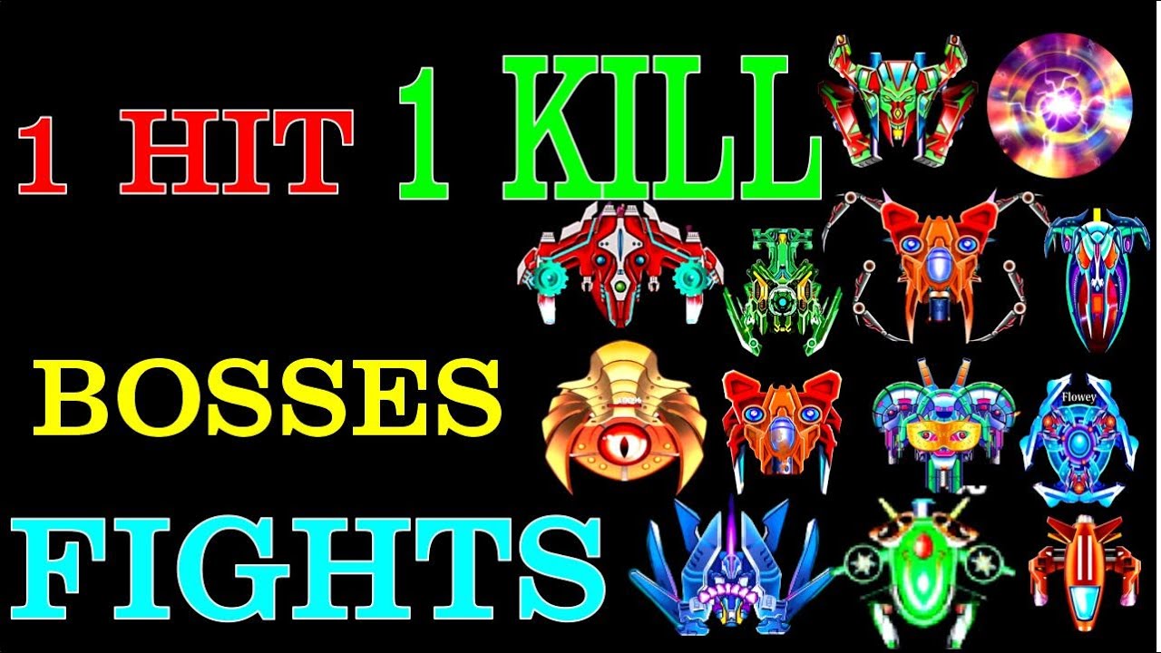 Galaxy Attack: All Bosses 1–50 Defeated with 1 Hit | Alien Shooter