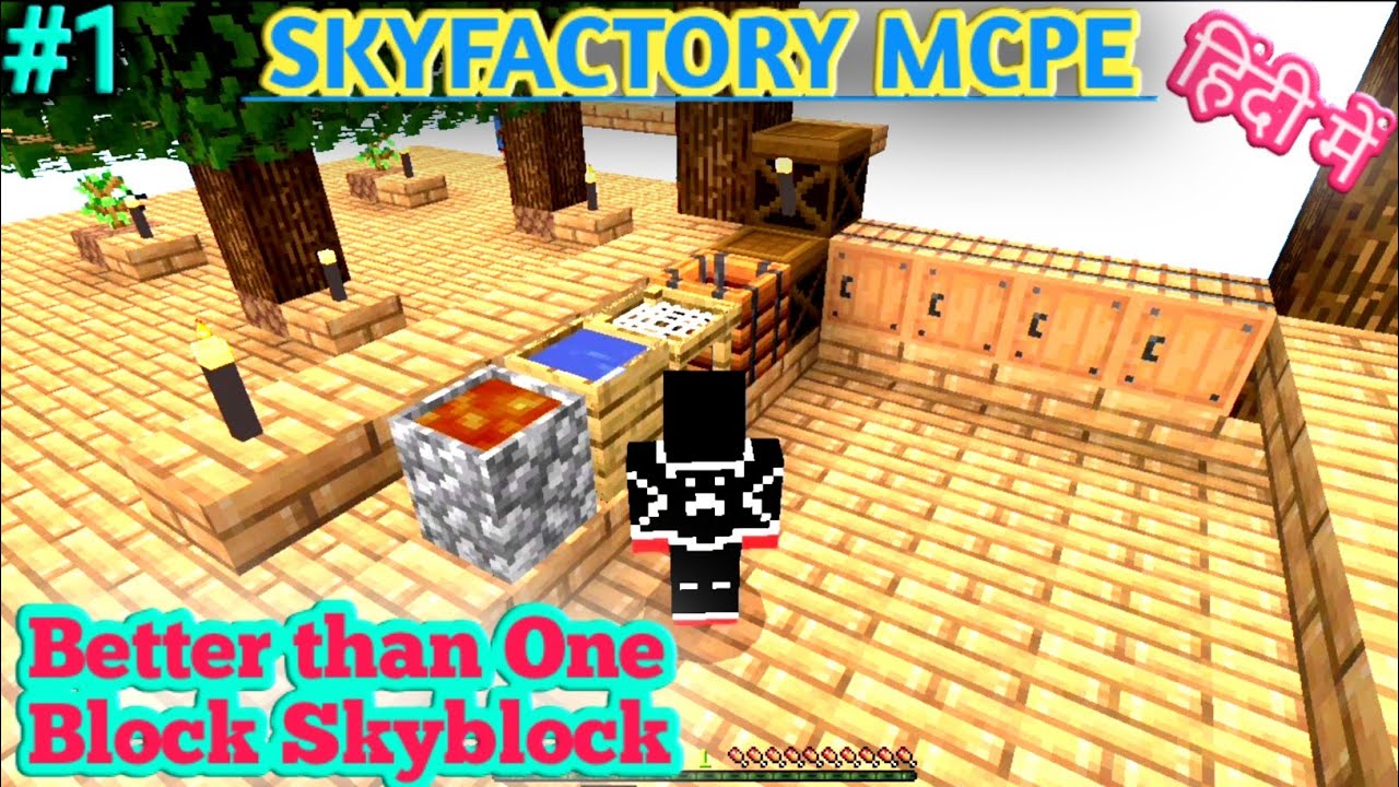 #1 Skyfactory MCPE  Better Than One Block  | Start A New Series | In Hindi | ZorroCraft