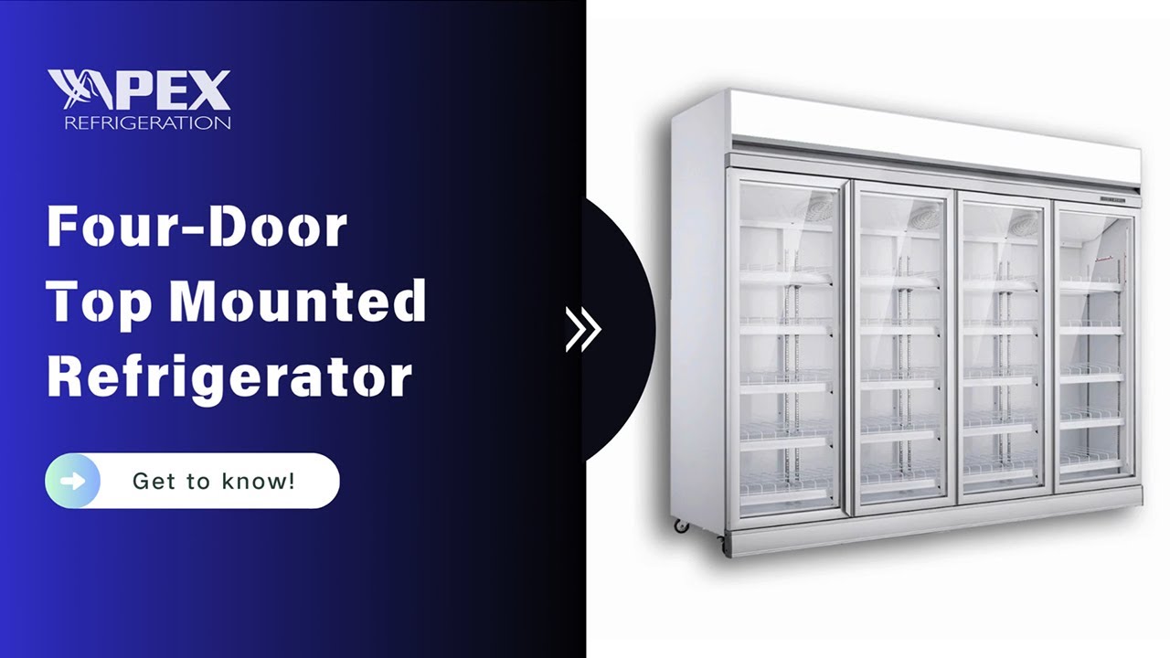 APEX Top Mounted  Chiller for Supermarket Hypermarket Display Beverage Milk Fruits