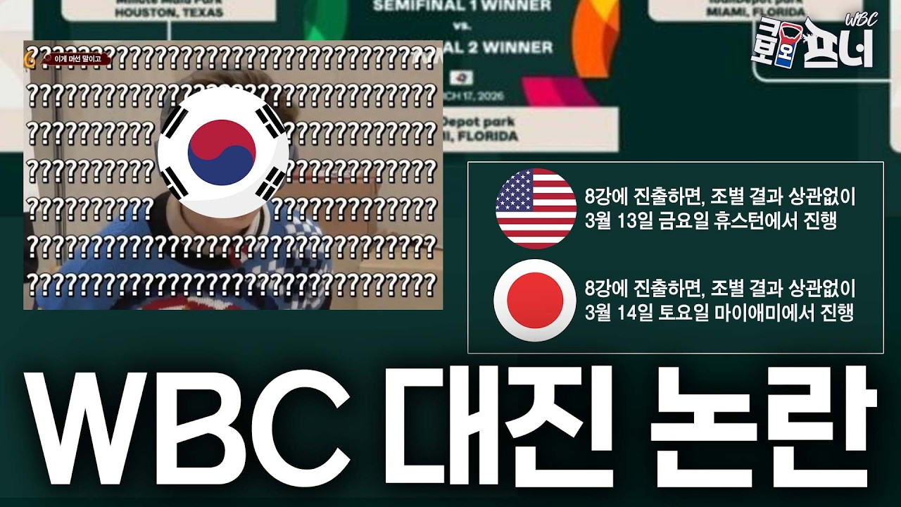 논란의 WBC 8강 대진표, 바뀌게 된 사연은?