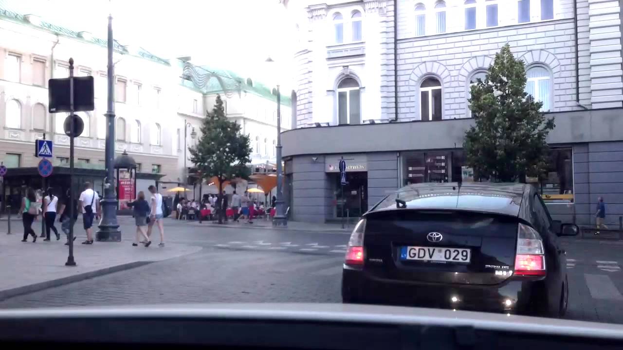 Driving through Vilnius