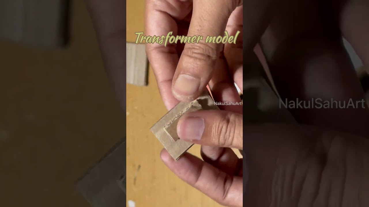 Mini transformer model with cardboard #school project #shorts
