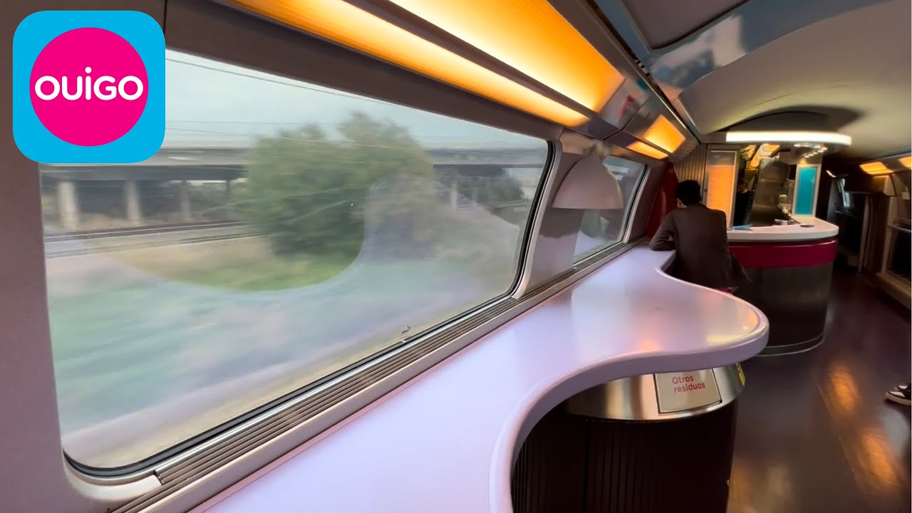 Путешествие на двухэтажном поезде! | Ouigo TGV Duplex в Испании | Мадрид - Сарагоса
