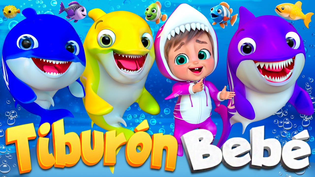 Baile en Familia con Tiburón Bebé Du Ru Du Ru | Canciones Infantiles #tiburonbebe #shorts #animación