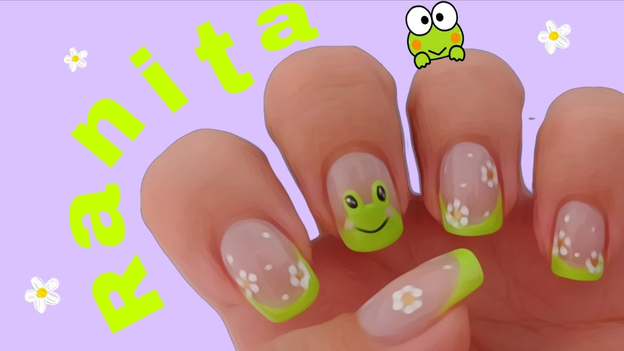 Uñas Verdes con Ranita 🌿🐸  Idea Creativa y Viral 2025