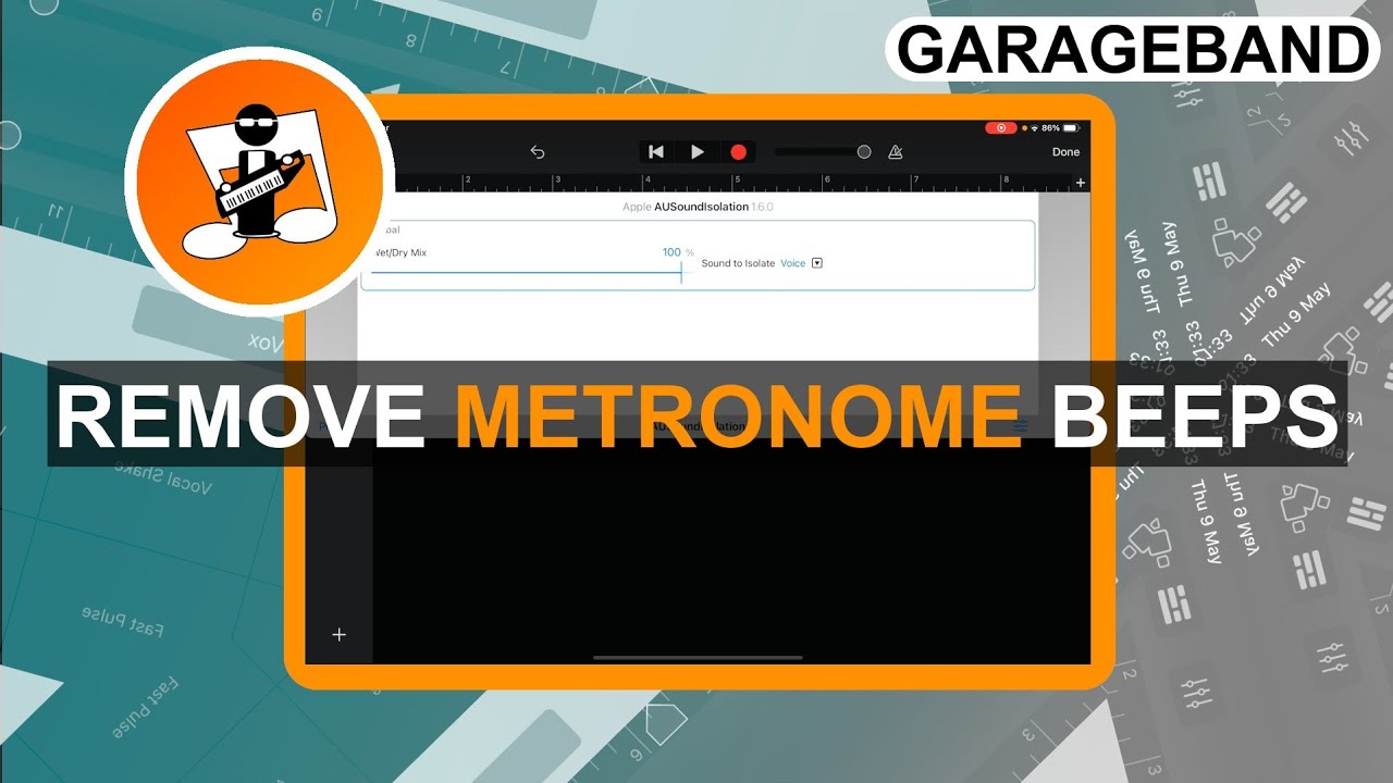 Удалить метроном из вокальных записей в Garageband