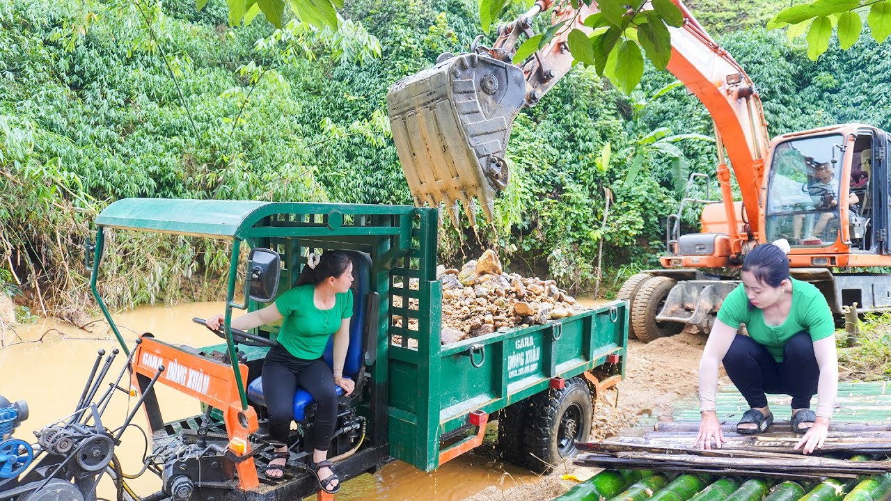Rent an Excavator To Renovate The Farm After Big Flood - Rebuild The Bridge | Daily Farm