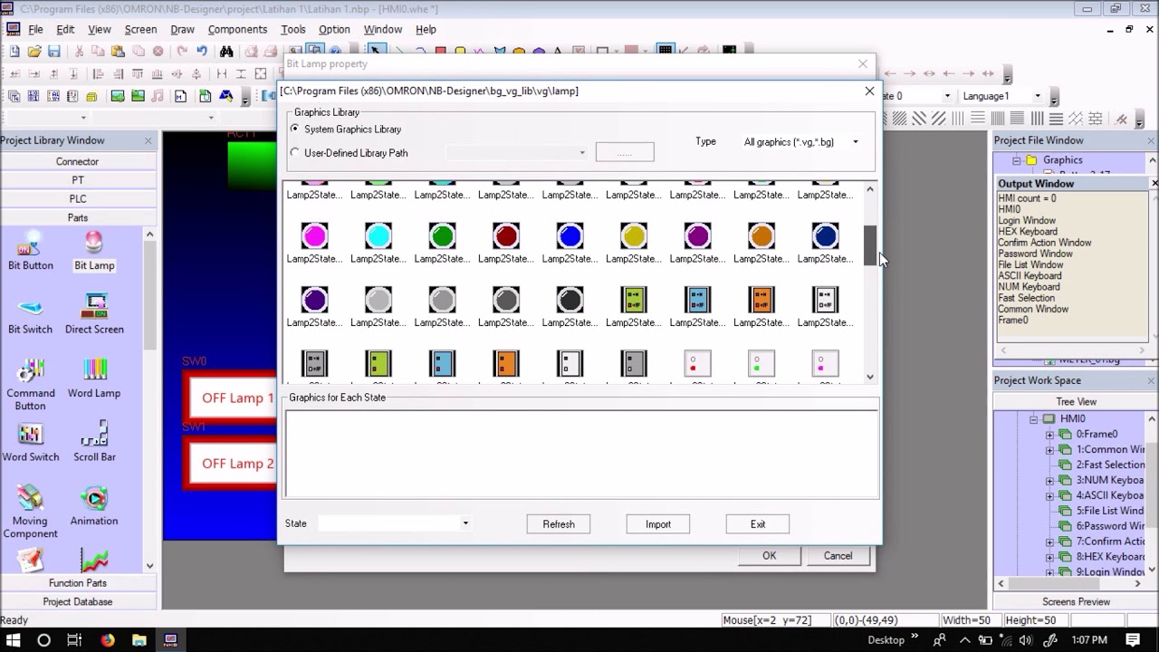 [ NB Designer ] Membuat Screen HMI NB-Series dan  Komunikasi Host Link RS-232 CX-Programmer