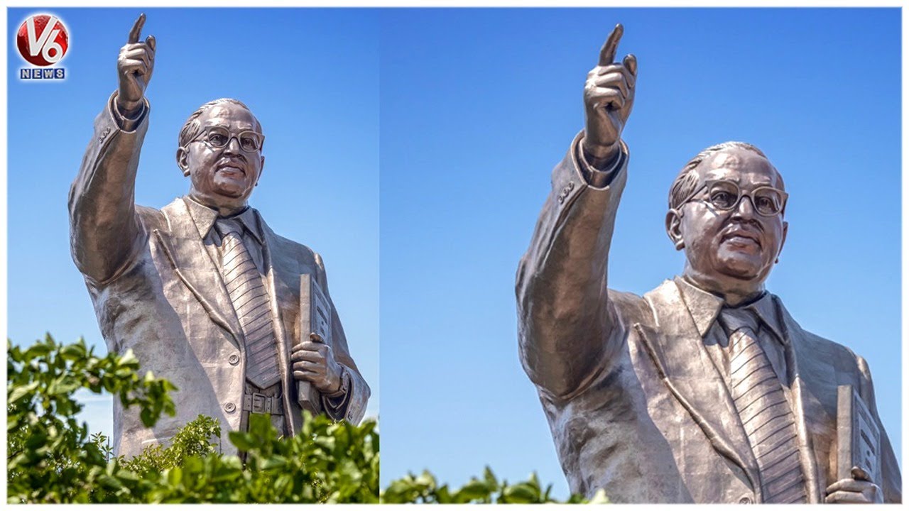 India Tallest Dr BR Ambedkar Statue Drone Visuals In Hyderabad | V6 News