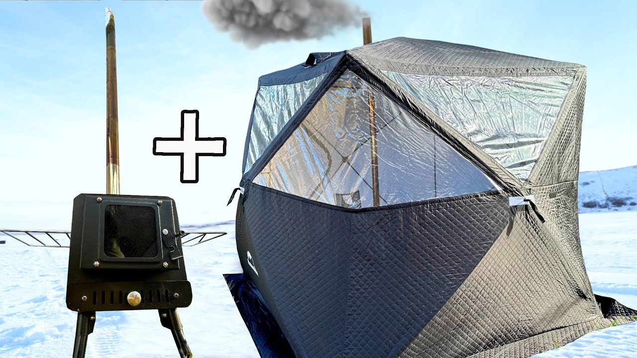 Stove Jack Ice Fishing Tent!! MASSIVE Windows! INSULATED By Naturehike